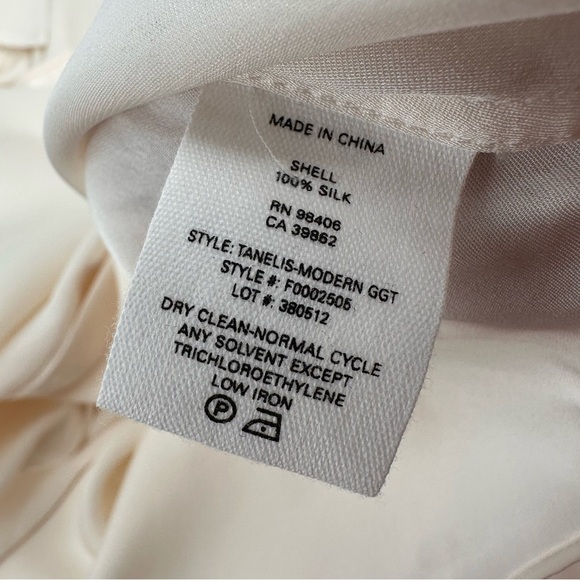 Theory Tanelis Sleeveless Top in Silk Georgette Large - Picture 4 of 5